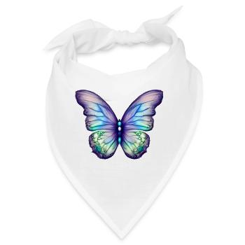 Schmetterling Insekt Falter Tier - Bandana - Weiß - Vorne