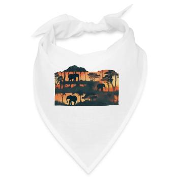 Elephants on tour - Bandana - Weiß - Vorne