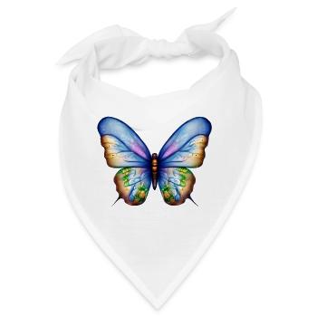 Schmetterling Insekt Tier Falter - Bandana - Weiß - Vorne