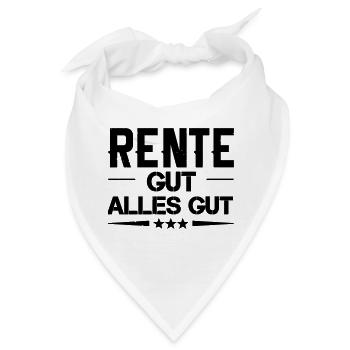 rente gut alles gut - Bandana - Weiß - Vorne
