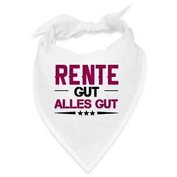 rente gut alles gut - Bandana - Weiß - Vorne