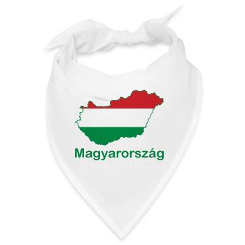 Ungarn - Bandana - Weiß - Vorne