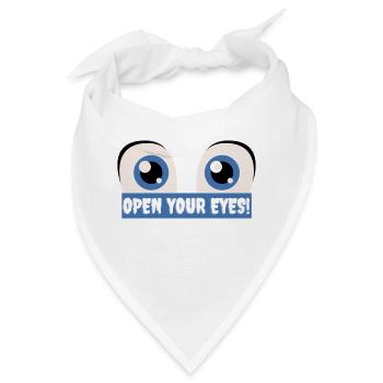 Open your eyes - Bandana - Weiß - Vorne