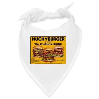 Muckyburger - Der Cholesterinkönig. Fastfood - Bandana - Weiß - Vorne