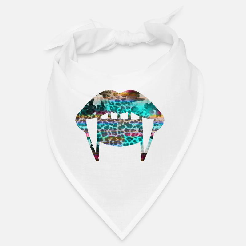 Groovy Vampirelips Leopard turquoise Bandana