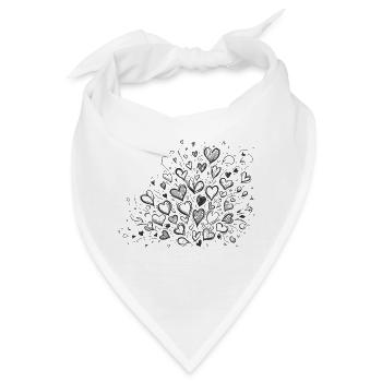 Herz Schwarm - Bandana - Weiß - Vorne