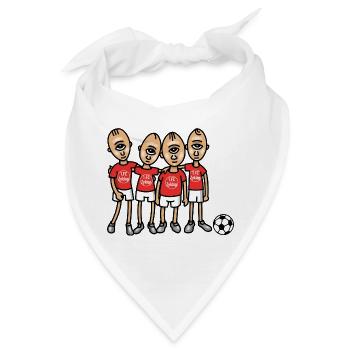 Fußballclub - was guckst du - Bandana - Weiß - Vorne