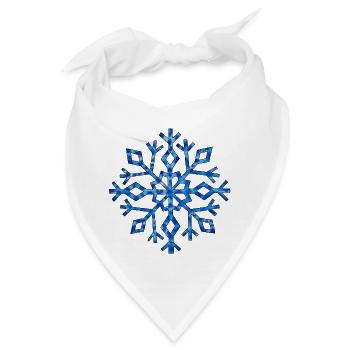 Schneekristall Schneeflocke Eiskristall Winterzeit - Bandana - Weiß - Vorne
