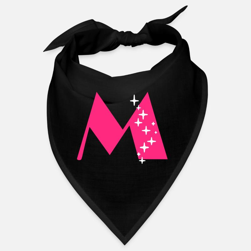 Letter M Glitter Bandana