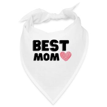 Herzliche Beste Mama - Bandana - Weiß - Vorne