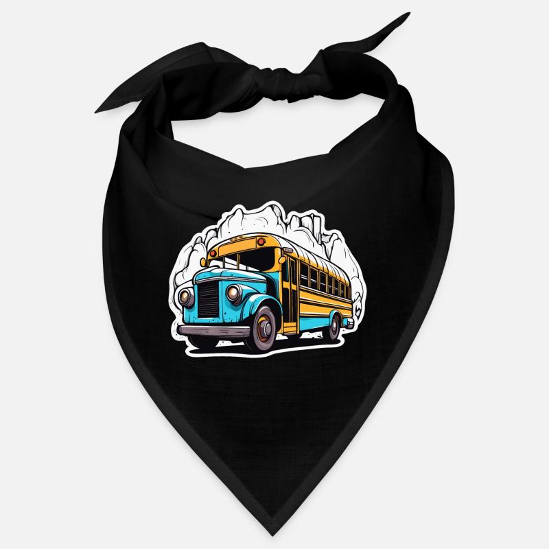 Bus / school bus / yellow / comic / old school Bandana