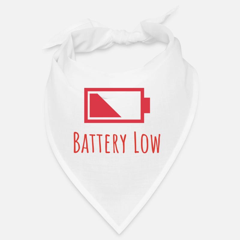 Battery Low Icon and Text Bandana