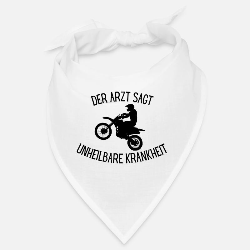 Motorrad - Bandana - Weiß