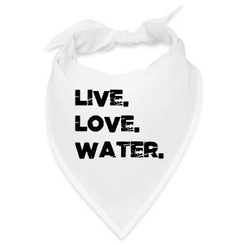 swimming pool bday swimming love - Bandana - Weiß - Vorne