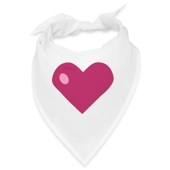 Schenk mir dein Herz - Bandana - Weiß - Vorne