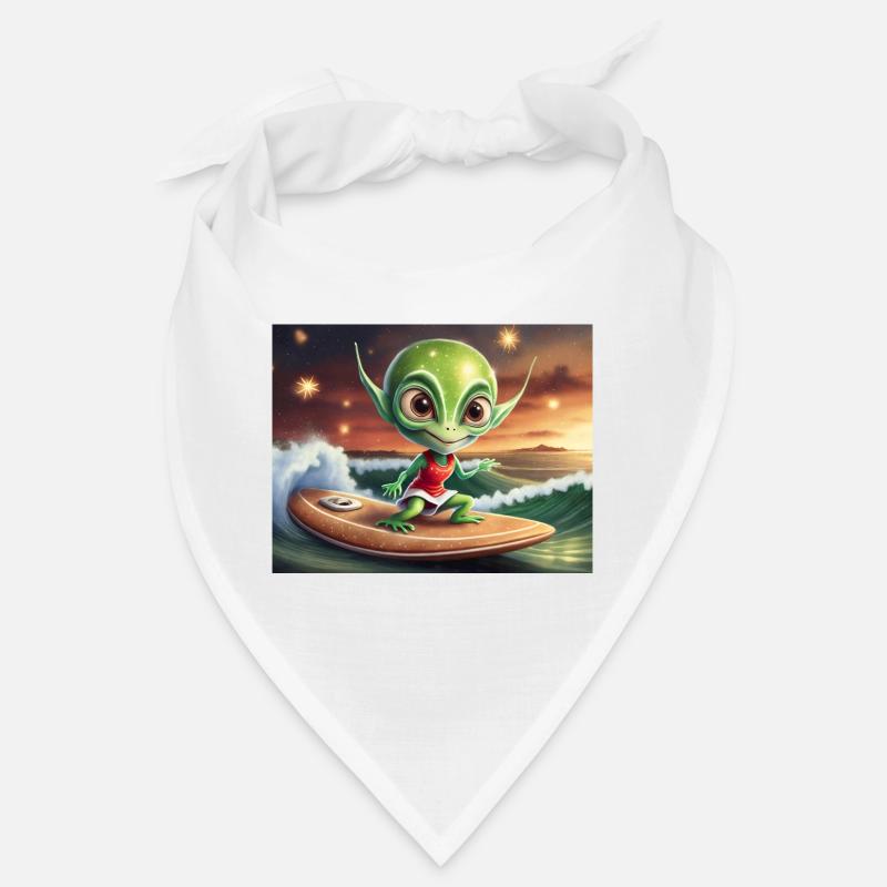 mignon petit vert rétro vintage alien surf Bandana