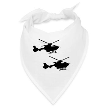 hubschrauber 2 - Bandana - Weiß - Vorne