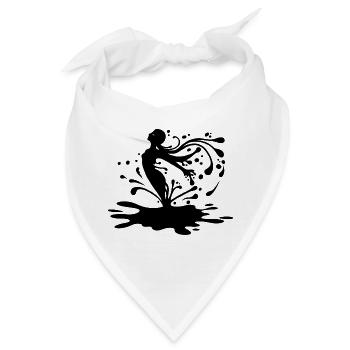 Silhouette und Tusche - Bandana - Weiß - Vorne