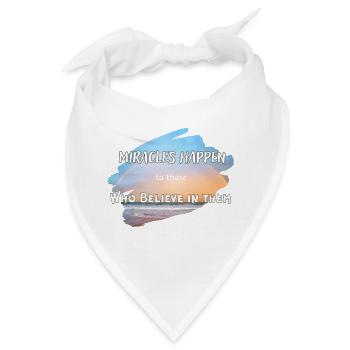 Miracles Happen - Bandana - Weiß - Vorne