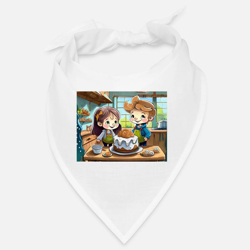 german nursery rhymes illustrated comic Bake Cake Bandana