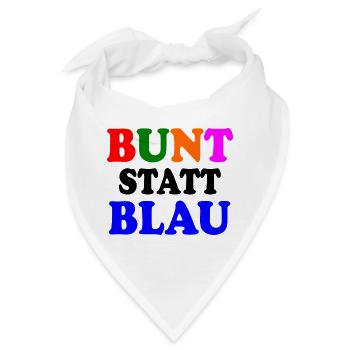 Bunt statt blau - Bandana - Weiß - Vorne