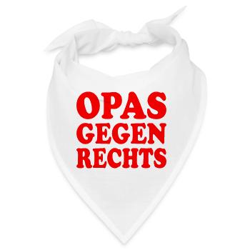 Opas gegen rechts - Bandana - Weiß - Vorne