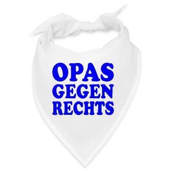 Opas gegen rechts - Bandana - Weiß - Vorne