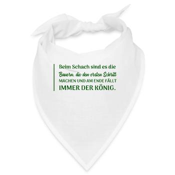 Landwirt Bauer lustiger Spruch - Bandana - Weiß - Vorne