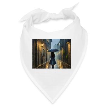 Im Regen spazieren - Bandana - Weiß - Vorne