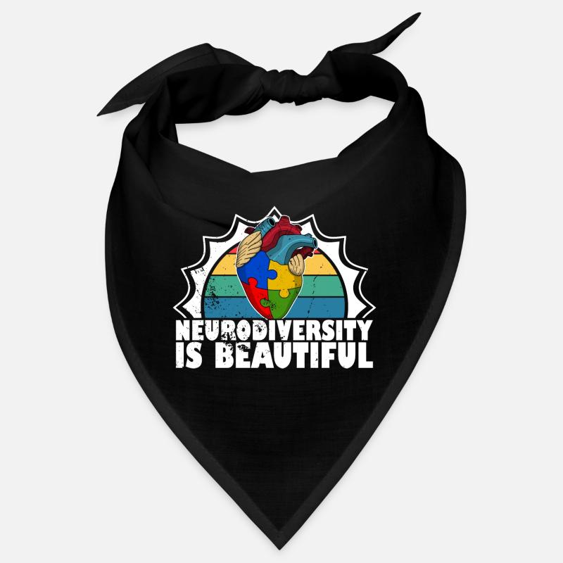 Neurodiversity is beautiful autism puzzle piece Bandana