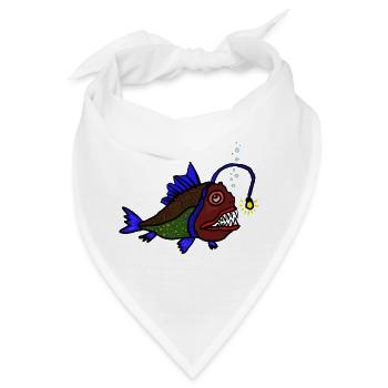 Anglerfisch - Bandana - Weiß - Vorne