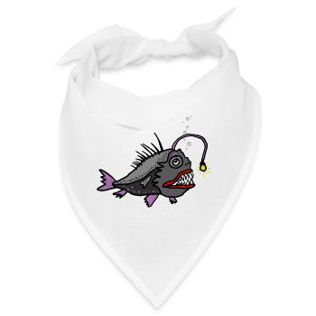 Anglerfisch - Bandana - Weiß - Vorne