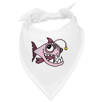 Anglerfisch - Bandana - Weiß - Vorne