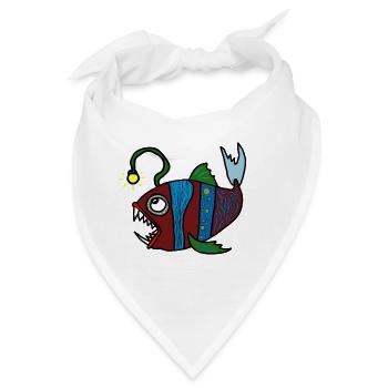 Anglerfisch - Bandana - Weiß - Vorne