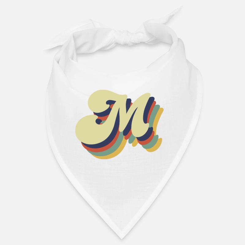 Retro M Buchstabe Bandana
