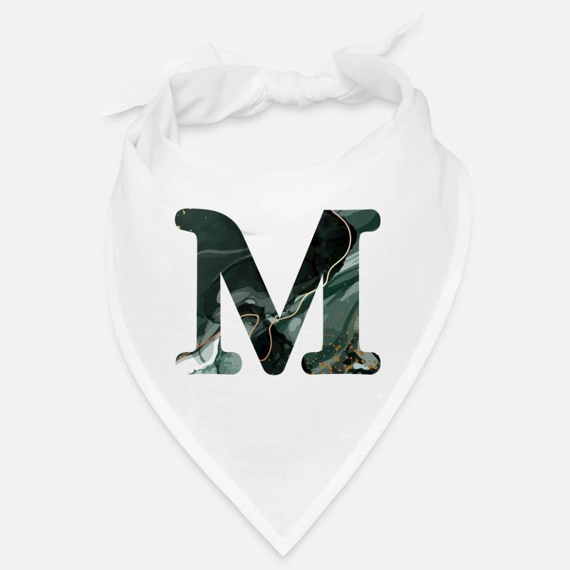 Lettre m marbré vert Bandana