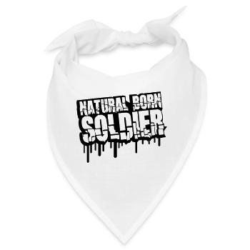 Geborener Soldat, Krieg, allgemeiner Freiheitskämpfer - Bandana - Weiß - Vorne
