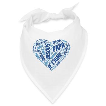 Nachricht Herz Ich liebe dich Papa - Bandana - Weiß - Vorne