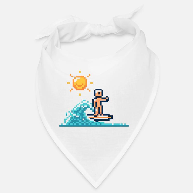 Pixel Surfer - Bandana - white