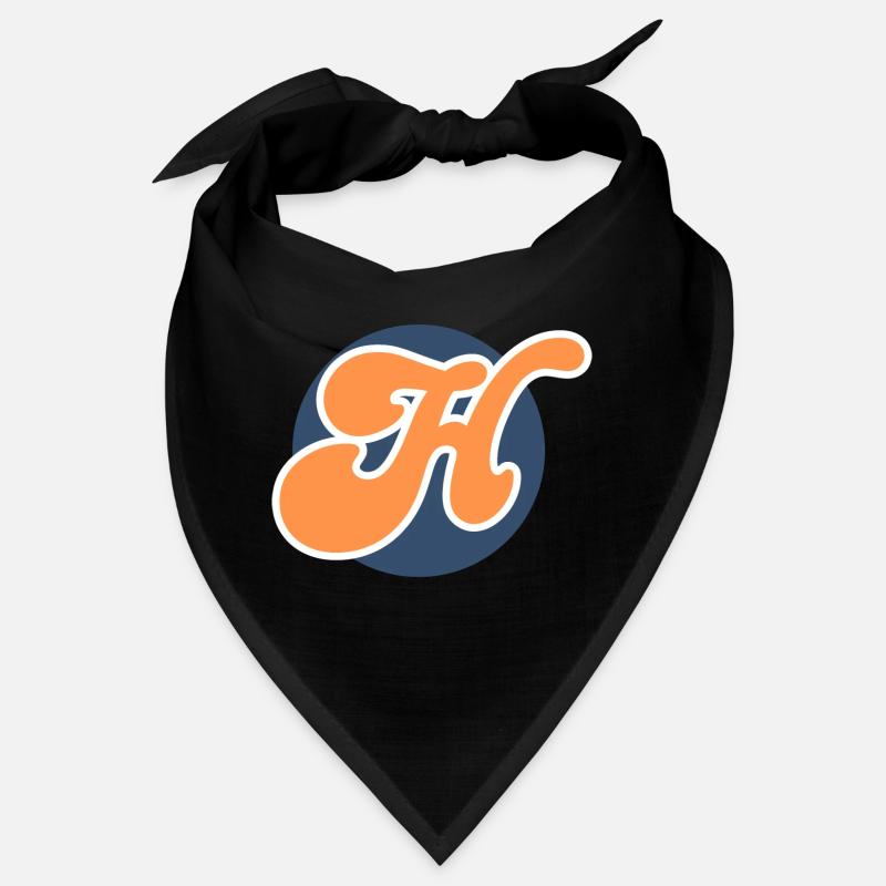 Buchstabe h orange sport Bandana