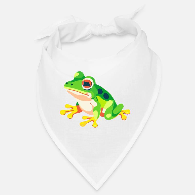 Frosch - Bandana - Weiß