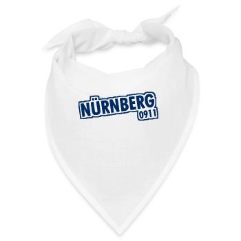 Nürnberg - 0911 - Vorwahl - Bayern - Bandana - Weiß - Vorne