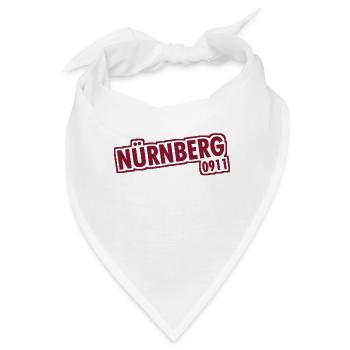 Nürnberg - 0911 - Vorwahl - Bayern - Bandana - Weiß - Vorne