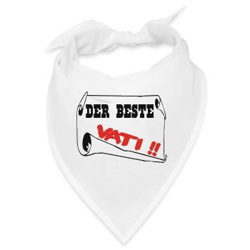 Der beste vati - Bandana - Weiß - Vorne