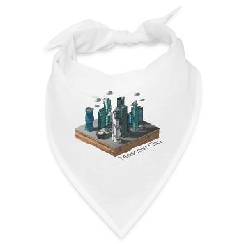 Geometrisches Low-Poly - Bandana - Weiß - Vorne