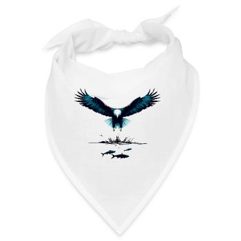 Adler auf der Jagd - Bandana - Weiß - Vorne