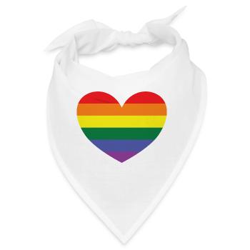 RAINBOW HEART - Bandana - Weiß - Vorne