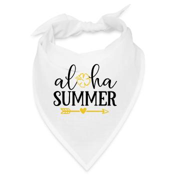 aloha summer - Bandana - Weiß - Vorne