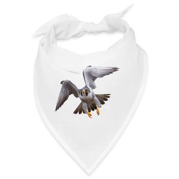 Wanderfalke im Flug - Bandana - Weiß - Vorne