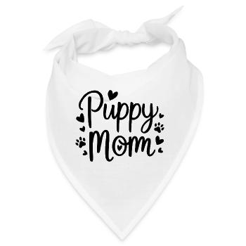 Welpe Hund - Bandana - Weiß - Vorne